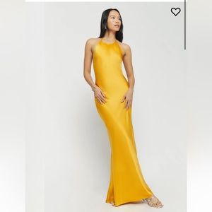 Reformation Silk Dress - Yellow XS